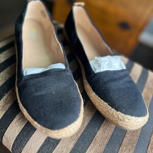 Easy Spirit E360 Black Espadrille Flats size 9.5 medium